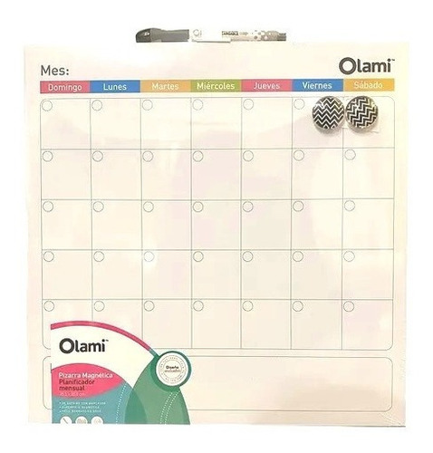 Pizarra Olami Magnética Calendario Organizador 35,5 X 35,5cm