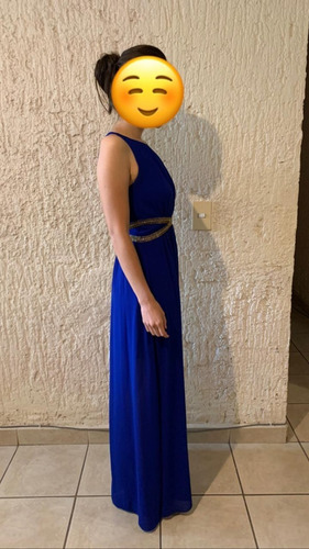 Vestido De Noche Color Azul Marino