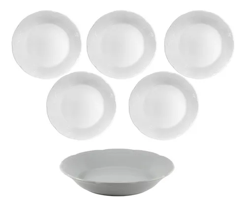 Plato Hondo 21 Cm Tsuji L nea Renacimiento 1800 Porcelana X6