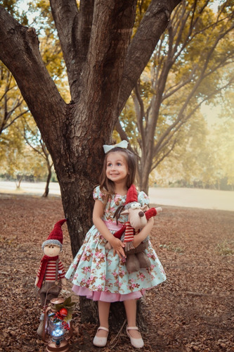 Vestido Infantil Com Laço Nas Costas