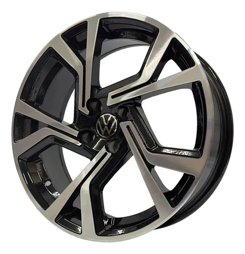 comprar Jogo Roda Aro 17 Zk710 Vw Golf Gol 4x100 Tala 7 Frete Grátis