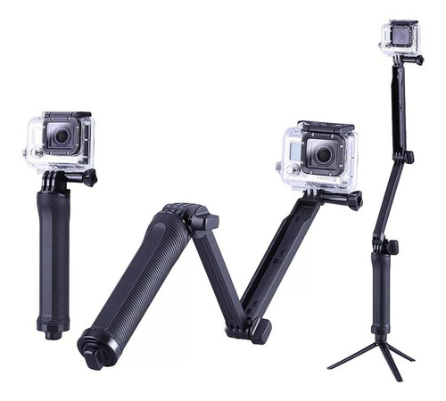 Bastão Monopod Retrátil Gopro Hero 5 4 3 3+ Tripe 3 Way
