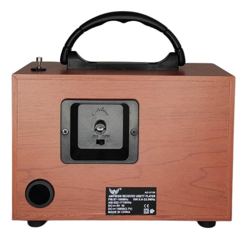 Rádio Retrô Com Relógio E Bluetooth Usb