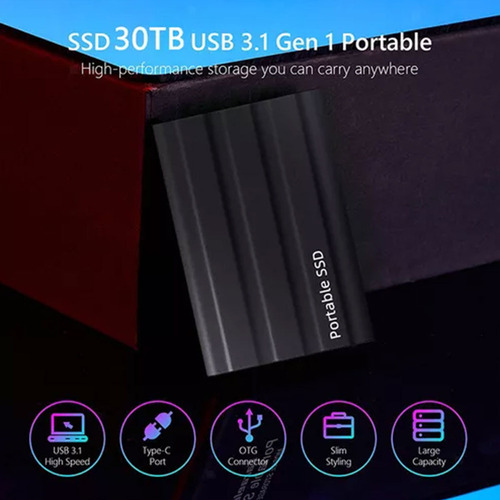 Para Ssd Externo Barato 4tb Mini Slim Unidade Sólida De