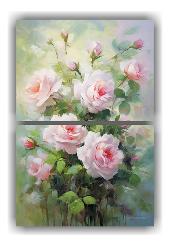 2 Artes De Pared Modernos Clavel Rectangular 40x60cm