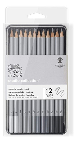 Winsor & Newton Lapices Grafito Soft X 12 Lata