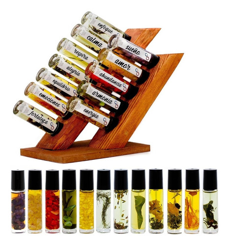 12 Aceites Roll On En Kit Aromaterapia