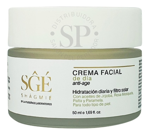 Crema Facial Anti Age Shagmie Hidrata Dia Filtro Solar 50 Ml