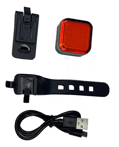 Luz Recargable Usb Trasera Bici Running 120 Lumens Seguridad