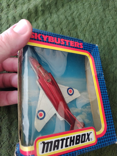 Avión Sb-15 F-4 Phantom Raf, Matchbox Skybuster 1:64 Rojo (Usado)