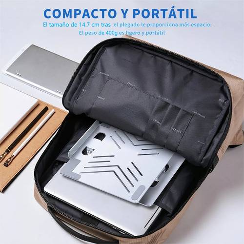 Base Soporte Tablet/iPad Aluminio Ajustable Plegable Portáti