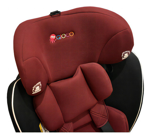 Butaca Silla Bebe para Auto Gioco Safe 4 En 1 Isofix 360° Ajustable Reclinable Niveles 1 2 y 3 Rojo