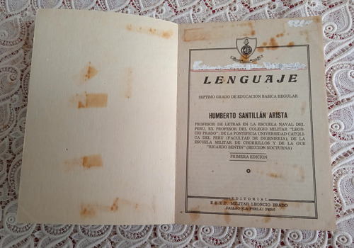 Libro Lenguaje Humberto Santillan 7mo Grado Ebr 1ra Edición (Usado)