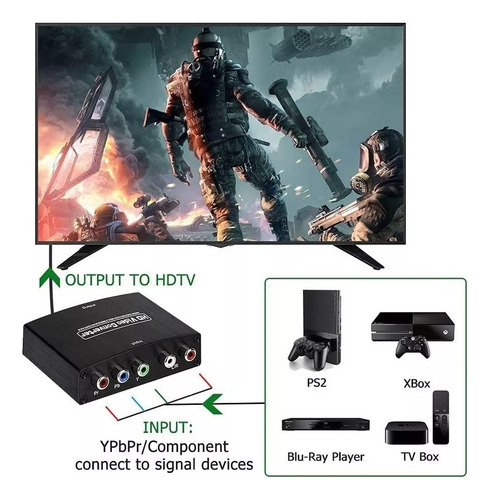 Conversor Lazhu Ypbpr Para Componente Hdmi Para Hdmi 2024