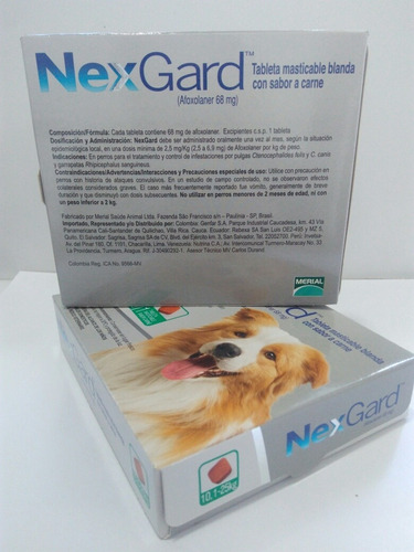 Nexgard Antipulgas Y Garrapatas Para Perros De 10.1 A 25 Kg