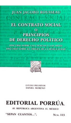 El Contrato Social O Principios Derecho Político Rosseau