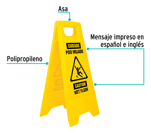 Letrero De Piso Resbaloso, 60 Cm, Klintek 23020