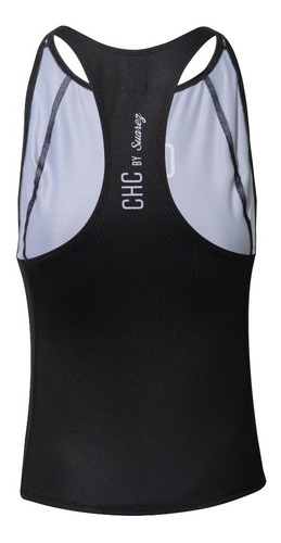 Imagen 2 de 6 de Camiseta Deportiva Mujer Dama Singlet Chc Negro By Suarez