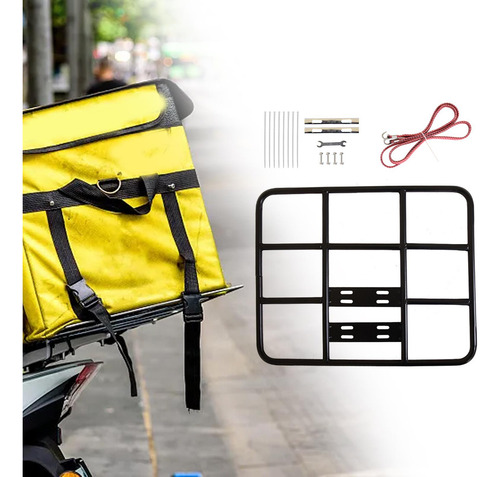 Estante De Carga Para Bicicleta De Metal, Cesta Con Correa