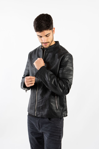 Campera Chaqueta Cuero Ecológico Hombre Básica Importada Yd