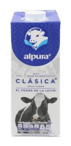 Caja Leche Alpura Clásica 12 Piezas De 1 Litro