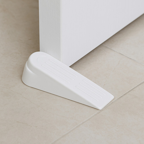 Tope Cuña Traba Para Puerta Diseño Elegante Blanco Clásico Mate