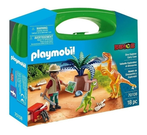 Playmobil 70108 Maletin Dinos Y Explorador-pido Gancho