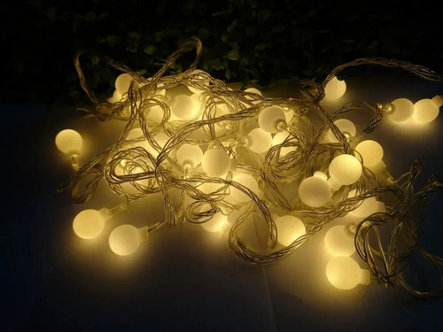 Guirnalda Luces Guía Led Blanca Cálida Decorar Jardín Casa