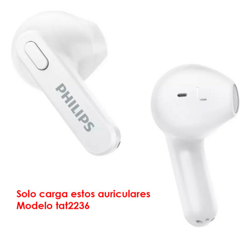 Repuesto Estuche Cargador Auriculares Philips Tat2236wt