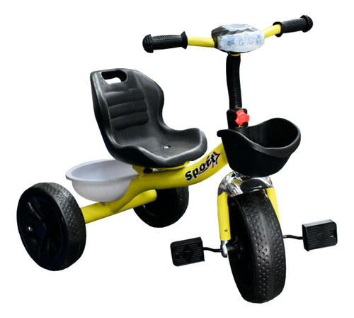 Triciclo Infantil Para Niños Lee 916 Sport Farito Bajito Color Amarillo