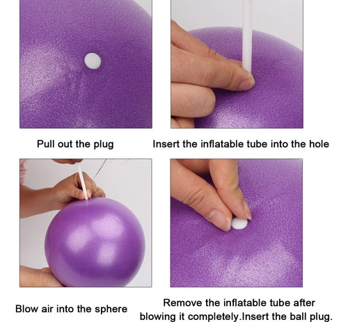 Bola Del Ejercicio Contra Púrpura 25cm 25 Cm De Diámetro.