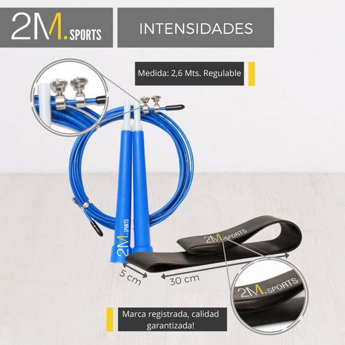Imagen 7 de 10 de Kit Mat + Rueda + Mancuernas + Tobilleras 2kg + Soga + Banda