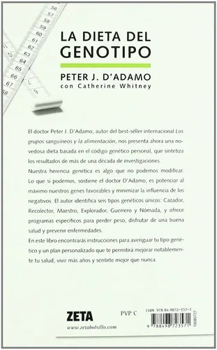 Dieta Del Genotipo, La. El Nuevo Plan Para Adelgazar Y Vivir