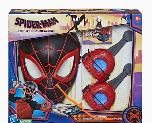 Spider-man Marvel Across The Spider-verse Web Mascara Y Lanz