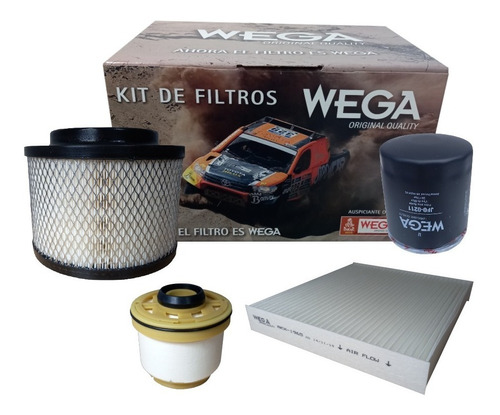 Kit 4 Filtros Toyota Hilux 2.5 3.0 Td 2005 A 2015 Wega