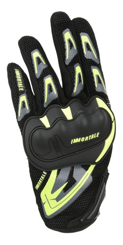 Guantes Para Moto Immortale Rebel Hi Vis/ Negro Con Nudillos