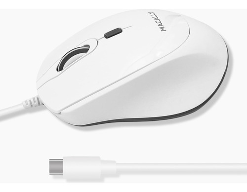 Mouse Macally Con Cable//blanco.