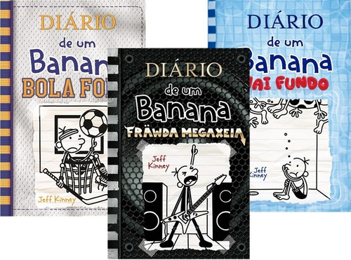 Livro Diário De Um Banana 15 + 16 Bola + 17 Fräwda Megaxeia