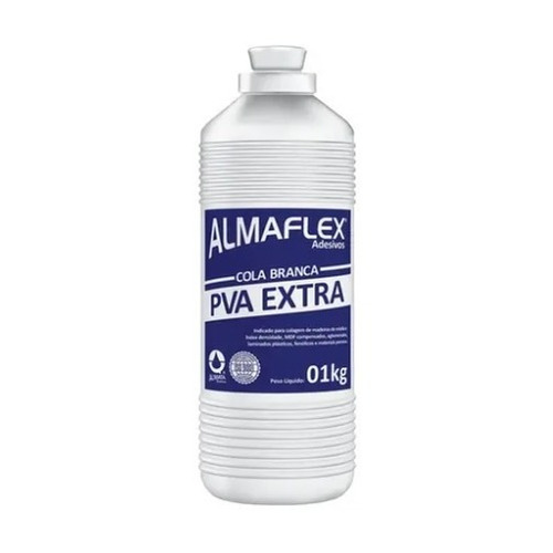 Cola Pva Extra Base D'água 1kg Para Marcenaria Almaflex