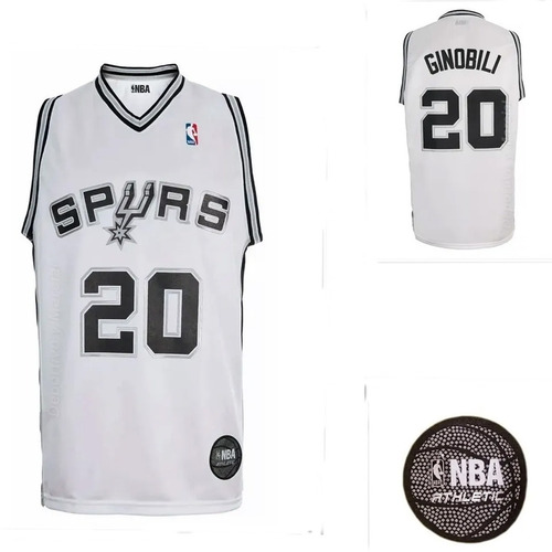 Imagen 2 de 6 de Camiseta Nba San Antonio Spurs Ginobili O De Rozan En3x