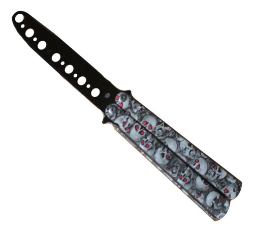 Canivete Faca Butterfly Balisong Caveira Treino Fg