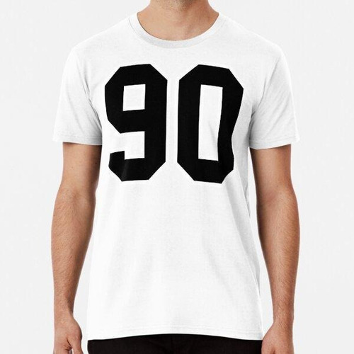 Remera Jersey Number 90 Ninety Red Black Sporty Algodon Prem