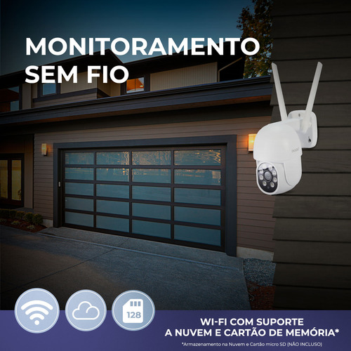 Câmera De Segurança Wifi Dome Externa Vigilância Com Audio