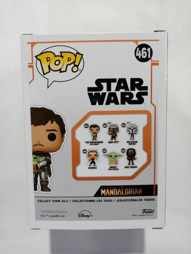 Star Wars The Mandalorian Sin Casco Y Grogu Funko Pop 461 (Usado)