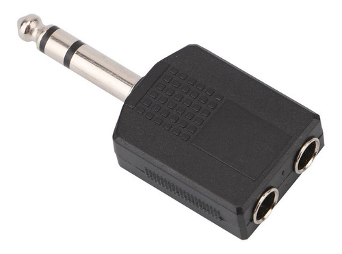 Conector  6.35mm Macho A Doble 6.35mm Hembra  Audio Stereo