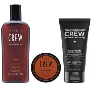 Shampoo 3 In1 +defining Paste +shave Cream American Crew Men