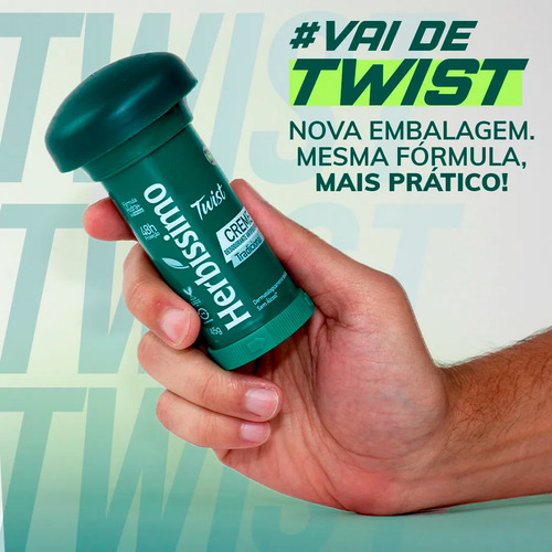 Kit 3 Unidades Desodorante Creme Herbíssimo Twist À Escolha