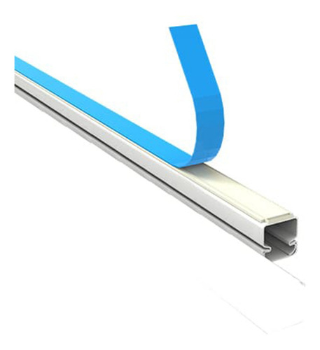 Canaleta Branca Pvc 10x10 C Fita Adesiva Dupla Face 2 Metros