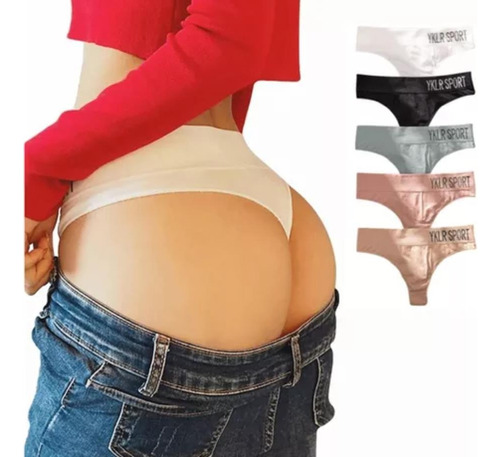 Paquete De 5 Tanga De Algodón Sexy Sport Style