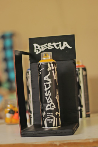 Lata Bestia Aerosol Pintura Mate Prof Baja Presion X10 Amarillo